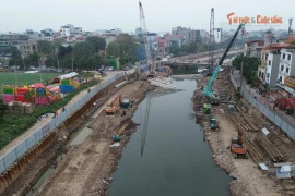 Gấp rút cải tạo hạ lưu sông Kim Ngưu trước mùa mưa 2026