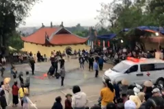 Nơi xảy ra vụ việc. Ảnh cắt từ clip/ Nguồn Vietnamnet