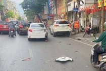 Tai nạn liên hoàn trên phố Tôn Đức Thắng, 4 người bị thương 