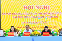 Ứng cử viên Nguyễn Quỳnh Liên tiếp xúc cử tri tại xã U Minh Thượng 