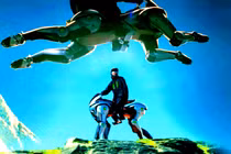 Thích thú xem ngựa robot cõng người băng băng leo núi 