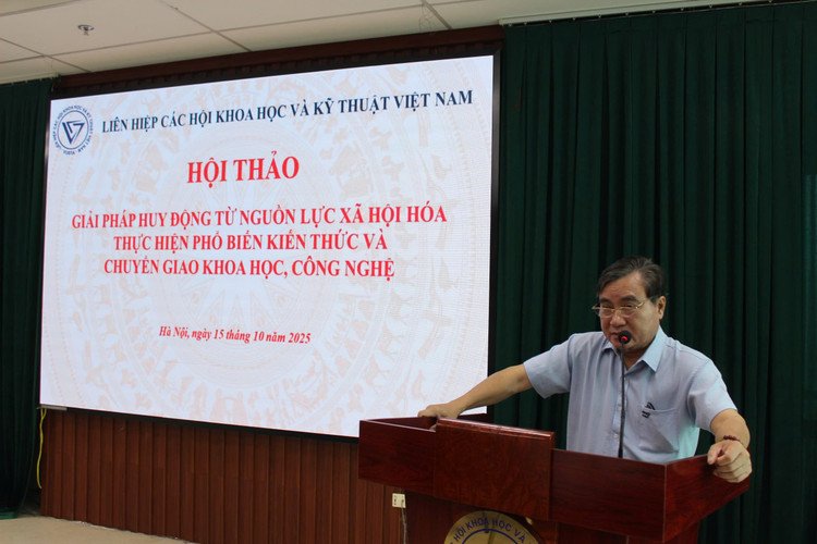 VUSTA-Vizepräsident Pham Quang Thao hielt die Eröffnungsrede des Workshops. bdcd5779-e94b-4ab5-9138-5f534bdee52b.jpg