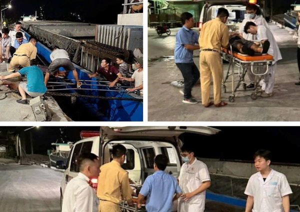 Cứu thuyền viên bị đột quỵ trên sông Đá Bạch