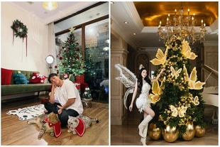 Không khí Giáng sinh rực rỡ trong nhà sao Việt 
