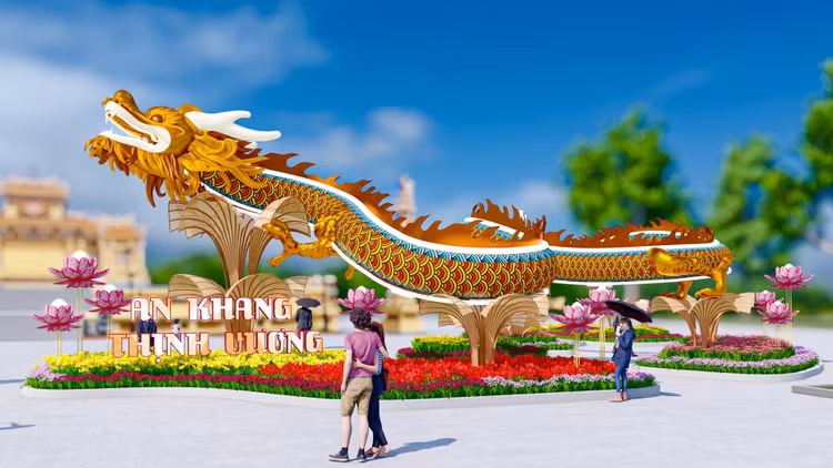 Can canh linh vat rong dai 30m chao xuan sap trinh lang o Hue-Hinh-2