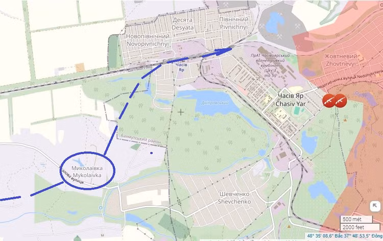 Nga de bep quan Ukraine o Chasov Yar, Ukraine mat the chu dong-Hinh-14