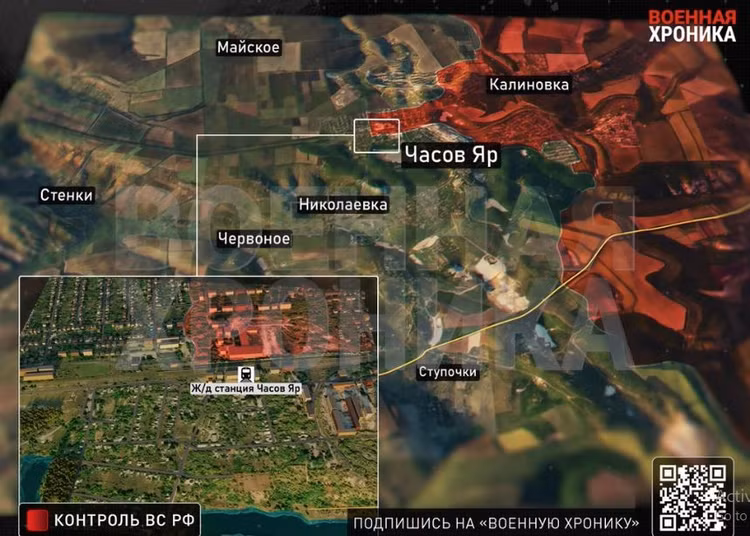 Nga de bep quan Ukraine o Chasov Yar, Ukraine mat the chu dong