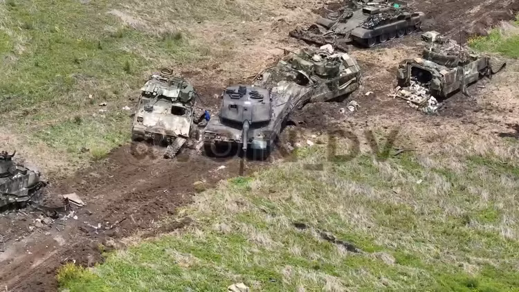 Ga khong lo Leopard cua Ukraine lep ve truoc ke ti hon FPV Nga-Hinh-3