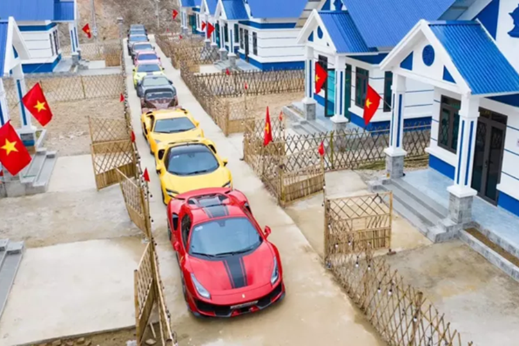 Dan sieu xe tram ty cua Hoang Kim Khanh xuat hien o Cao Bang