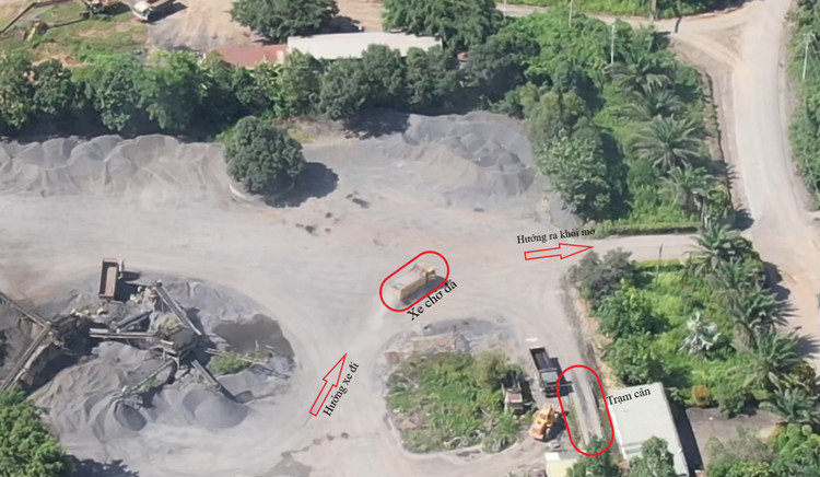 Mỏ đá của Công ty TNHH xây dựng cầu đường Hoàng Nam tại xã Hòa Phú, thành phố Buôn Ma Thuột.