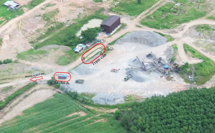 Phương tiện &quot;né&quot; trạm cân tại mỏ đá của Công ty TNHH Sản Xuất Và Thương Mại Cư M&apos;lan