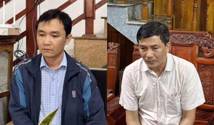 Đối tượng Trịnh Xuân Nam và Hà Tiến Dũng (bên phải). Đối tượng Trịnh Xuân Nam và Hà Tiến Dũng (bên phải).