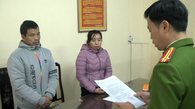 Công an tỉnh Thái Bình ra quyết định khởi tố vụ án hình sự, khởi tố bị can đối với Cương và Nhài.