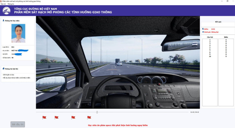 Từ 1/2 học viên sẽ sát hạch lái xe trên phần mềm mô phỏng mới - Ảnh minh họa