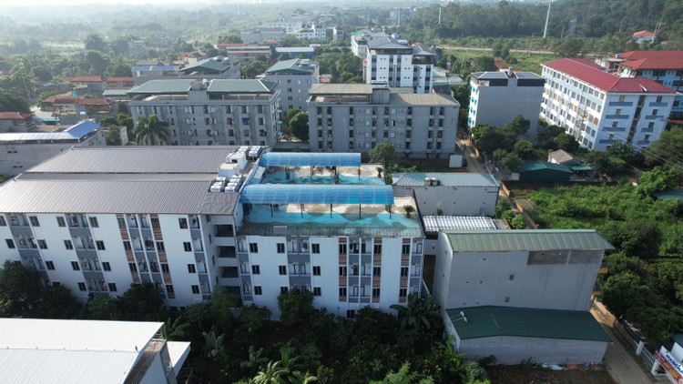 Nhà ở riêng lẻ thiết kế nhiều tầng, nhiều hộ ở để cho thuê tại huyện Thạch Thất, Hà Nội.