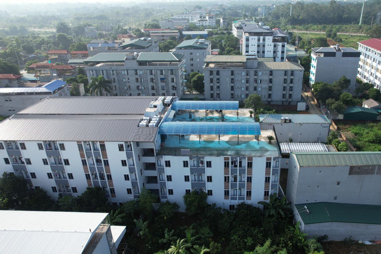 Một khu chung cư mini tại xã Thạch Hoà, Thạch Thất, Hà Nội.
