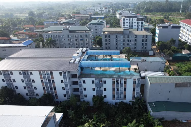 Một khu chung cư mini tại xã Thạch Hoà, Thạch Thất, Hà Nội.