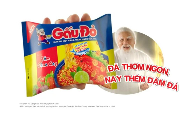 Mì ăn liền tôm chua Gấu đỏ bị Cơ quan Quản lý thực phẩm và dược phẩm Đài Loan phát hiện chứa hàm lượng Etylen Oxit