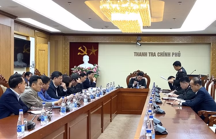 Thanh tra Chính phủ công bố kết luận thanh tra tại Tổng Công ty Vận tải thủy. Ảnh: TTCP