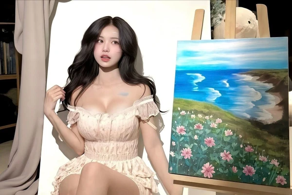 Nữ cosplayer Nguyễn Hữu Kiều Oanh gây sốt với nhan sắc đẹp bên khung vẽ