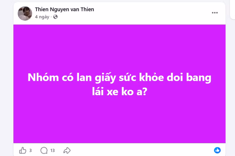 Rất nhiều bài đăng tìm mua giấy khám sức khỏe được chia sẻ trên mạng.