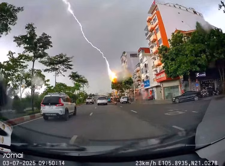 Hình ảnh được camera ghi lại lúc 9h50 sáng cùng ngày (Ảnh: Vũ Thư)