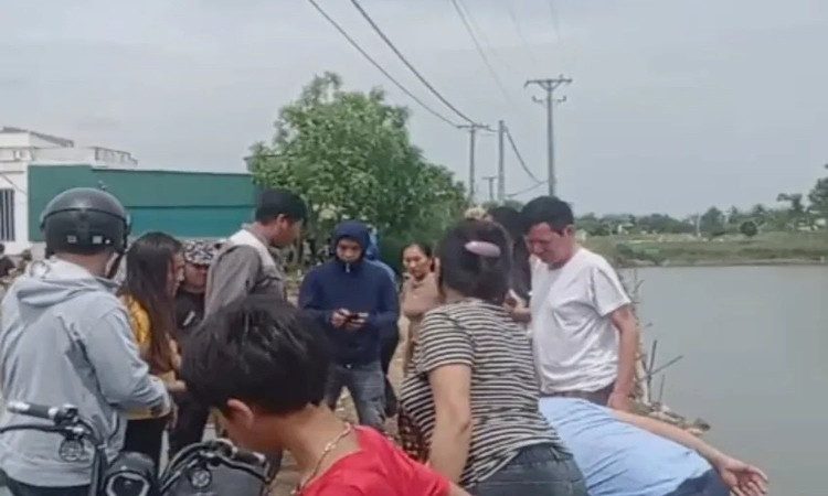 Khu vực ba học sinh gặp nạn vì thả diều.