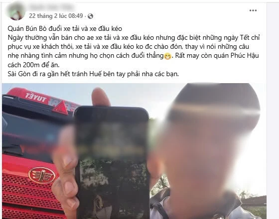 Huế điều tra vụ tài xế đăng clip bị quán bún bò từ chối phục vụ