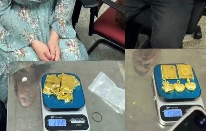 Hải quan Nội Bài phát hiện gần 13kg nghi là vàng giấu trong hành lý
