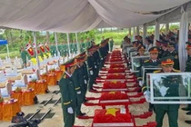 Truy điệu và an táng 12 hài cốt liệt sĩ tại Nghĩa trang Liệt sĩ quốc gia Đường 9