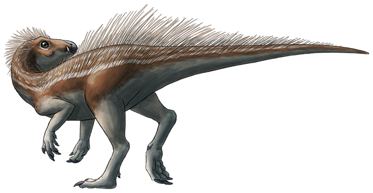 Di chuyển nhanh nhẹn bằng hai chân. Với thân hình nhẹ và chân sau khỏe, Pegomastax có khả năng chạy nhanh để trốn tránh các loài ăn thịt lớn hơn cùng thời. Ảnh: Pinterest.