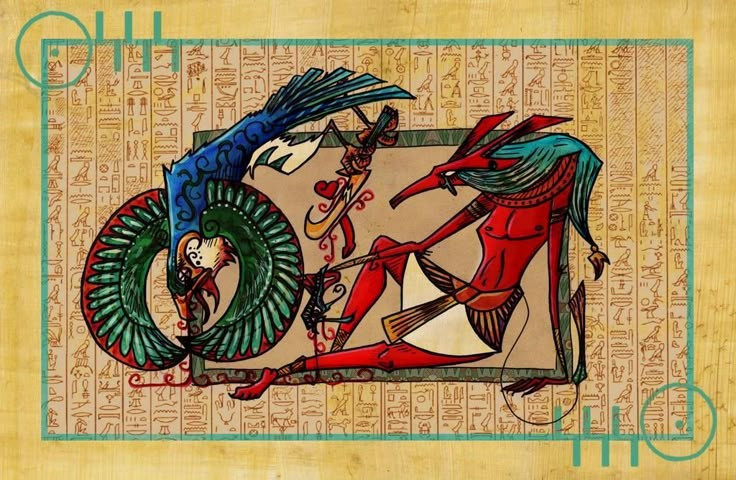 8. Horus giành chiến thắng và lên ngôi. Sau nhiều thử thách, các vị thần công nhận Horus là người kế vị chính đáng của Osiris, đưa Ai Cập trở lại trật tự thần thánh. Ảnh: Pinterest.