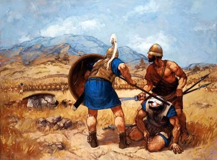 4. Quân Boeotia phản công quyết liệt. Boeotia dưới quyền Pagondas huy động lực lượng đông đảo, sử dụng chiến thuật tấn công mạnh mẽ nhằm đẩy lùi Athens. Ảnh: Pinterest.