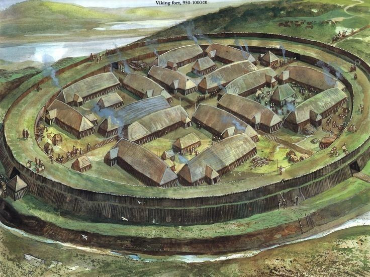 Tường thành làm từ đất và gỗ. Phần tường của các pháo đài thường được đắp bằng đất dày và gia cố bằng các khung gỗ lớn. Cấu trúc này tạo thành những bức tường cao và chắc, đủ sức bảo vệ cư dân hoặc binh lính khỏi các cuộc tấn công. Ảnh: Pinterest.