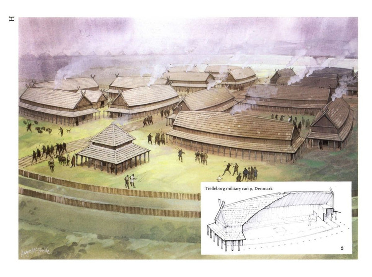 Tiết lộ một xã hội Viking có tổ chức cao. Thiết kế chính xác, quy hoạch đồng bộ và quy mô xây dựng của các thành lũy cho thấy người Viking không chỉ là những chiến binh và thủy thủ nổi tiếng mà còn có khả năng tổ chức nhà nước, quân đội và kỹ thuật xây dựng khá phát triển. Ảnh: Pinterest.