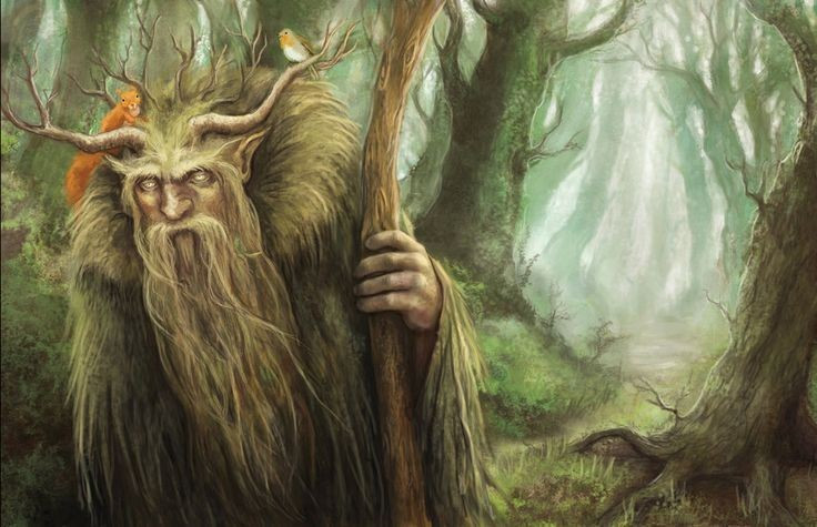 Có thể thay đổi kích thước. Leshy có thể to lớn như cây sồi hoặc nhỏ bằng cọng cỏ. Ảnh: Pinterest.