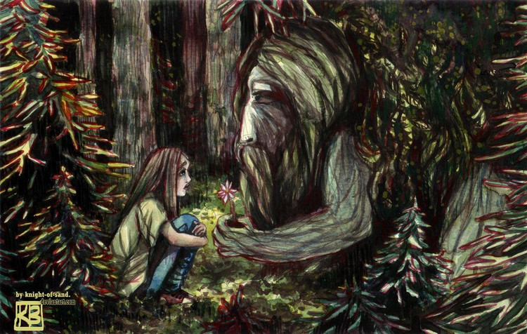 Được tôn kính trong tín ngưỡng dân gian Slav. Người dân từng để lại lễ vật nhỏ ở rừng cho Leshy để cầu may mắn và an toàn. Ảnh: Pinterest.