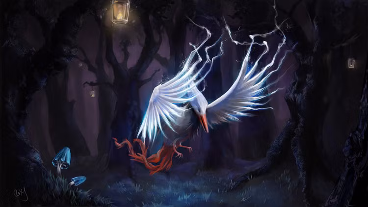 Bất tử và thừa kế theo dòng phù thủy. Khi chủ nhân qua đời, Impundulu được truyền cho thế hệ pháp sư tiếp theo. Ảnh: ngfiles.com.