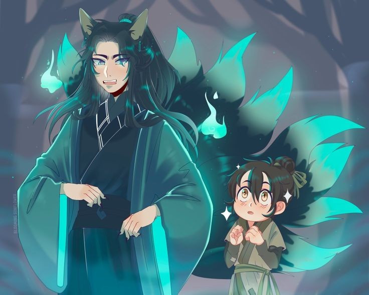 3. Có khả năng biến hóa thành người. Hồ ly tinh thường hóa thân thành phụ nữ xinh đẹp để quyến rũ đàn ông, nhưng cũng có khi mang hình dáng nam giới. Ảnh: Pinterest.