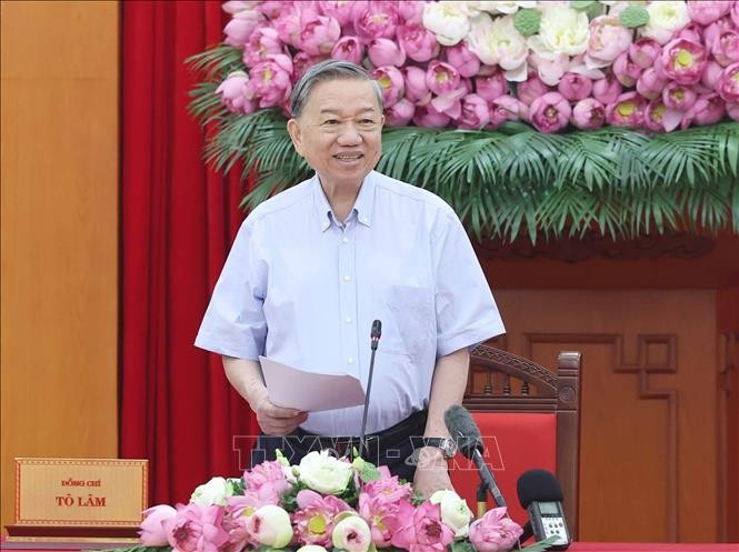 Tổng Bí thư Tô Lâm phát biểu. Ảnh: Thống Nhất/TTXVN