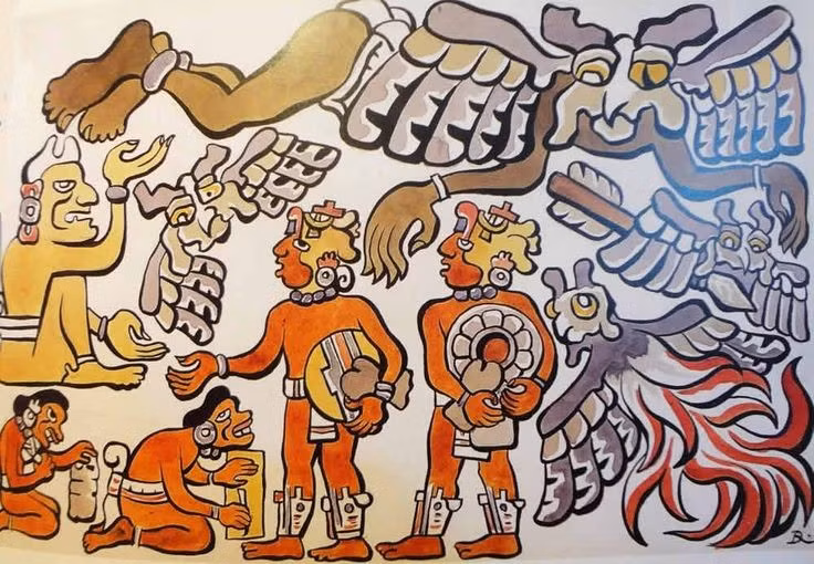 Popol Vuh vừa mang tính tôn giáo vừa có giá trị lịch sử. Nó phản ánh quan niệm của người Maya về thế giới, đạo đức và nguồn gốc loài người. Ảnh: Pinterest.