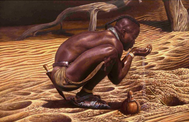 Hiểu thiên nhiên như một “cuốn sách sống”. Họ có khả năng đọc dấu chân, phân động vật và dấu hiệu môi trường để xác định hướng đi, thời tiết và sự hiện diện của con mồi hoặc nguy hiểm. Ảnh: Pinterest.