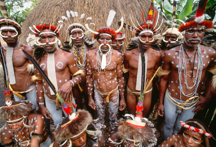 Lễ hội chiến binh đầy màu sắc. Các lễ hội truyền thống của người Dani thường tái hiện cảnh chiến đấu giữa các bộ tộc, vừa mang tính nghi lễ vừa là hoạt động thu hút du khách. Ảnh: artwolfe.com.