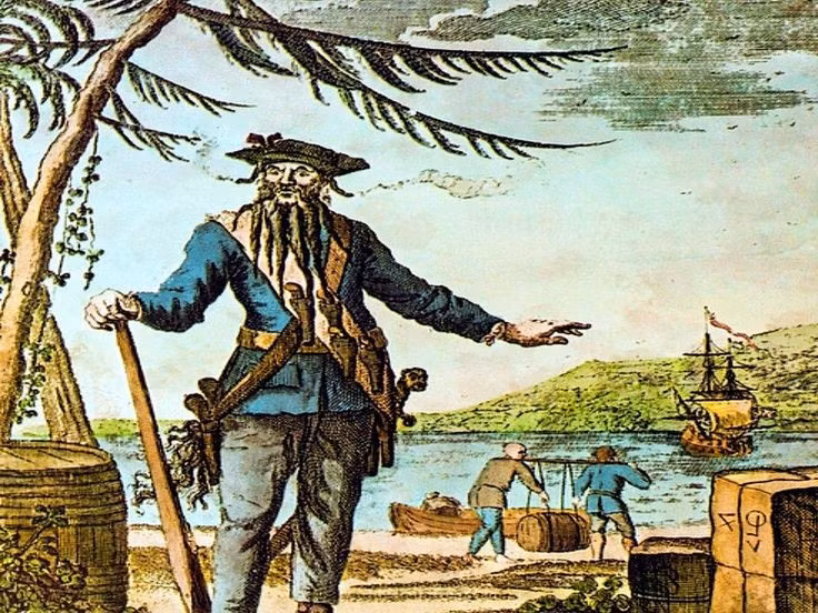 Truyền thuyết nói rằng kho báu đã bị chôn giấu. Nhiều câu chuyện dân gian cho rằng Blackbeard đã chôn giấu vàng bạc ở một hòn đảo bí mật hoặc dọc bờ biển Đại Tây Dương. Tuy nhiên, không có bản đồ kho báu hay ghi chép nào được tìm thấy để xác nhận câu chuyện này. Ảnh: Pinterest.