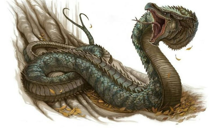 Basilisk xuất hiện từ thời Hy Lạp cổ đại. Tên gọi “Basiliskos” trong tiếng Hy Lạp nghĩa là “vua nhỏ”, ám chỉ sức mạnh và quyền uy của sinh vật này. Ảnh: Pinterest.