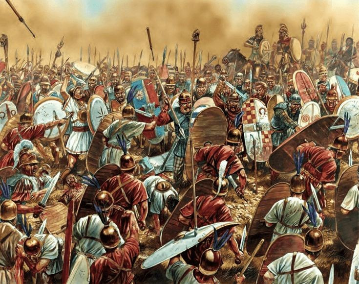Bước ngoặt trong lịch sử quân sự. Trận này chứng minh tính hiệu quả vượt trội của đội quân Legion La Mã so với Phalanx cổ điển. Ảnh: Pinterest.