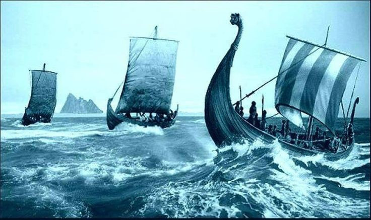 Đưa người Viking đến tận Bắc Mỹ. Các chuyến đi của Leif Erikson khoảng năm 1000 đã đưa thuyền Viking tới Newfoundland, Canada ngày nay. Ảnh: Pinterest.