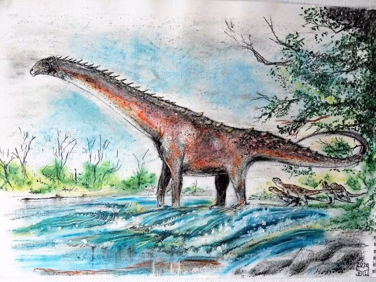 Hóa thạch được tìm thấy ở Patagonia, Argentina. Nhờ đó, loài khủng long này được đặt tên Patagotitan – nghĩa là “người khổng lồ của Patagonia”. Ảnh: Pinterest.