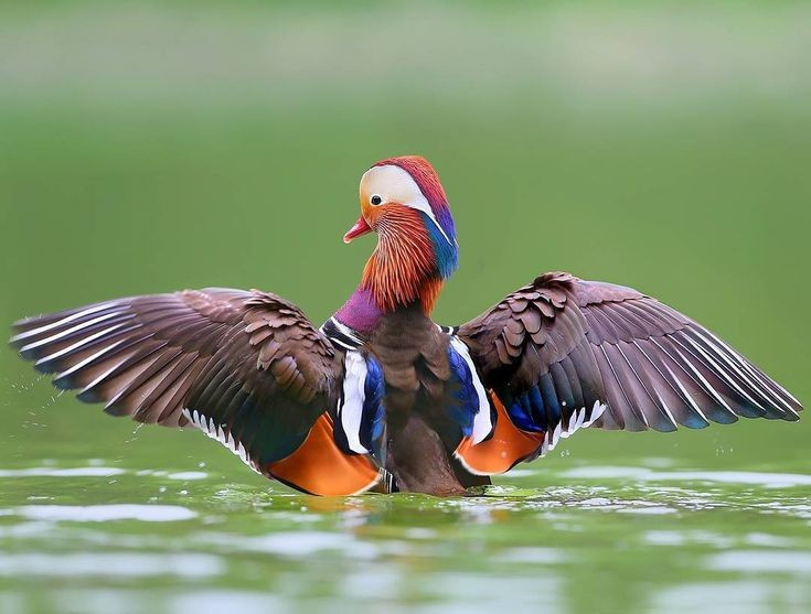 3. Gắn liền với biểu tượng thủy chung trong văn hóa phương Đông. Trong văn hóa Trung Hoa, Hàn Quốc và Việt Nam, uyên ương là biểu tượng cho tình yêu bền vững và vợ chồng hòa hợp, thường xuất hiện trong tranh, thơ và trang trí cưới hỏi. Ảnh: Pinterest.