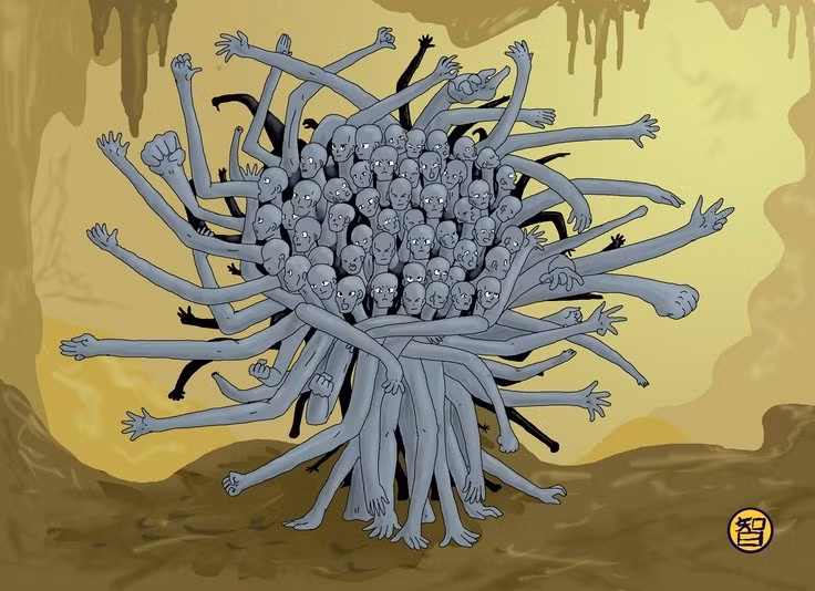 Các đồng minh khổng lồ tham chiến. Zeus đã giải phóng các sinh vật khổng lồ như Cyclops và Hecatoncheires khỏi địa ngục Tartarus để họ giúp mình chiến đấu chống lại các Titan. Ảnh: Pinterest.